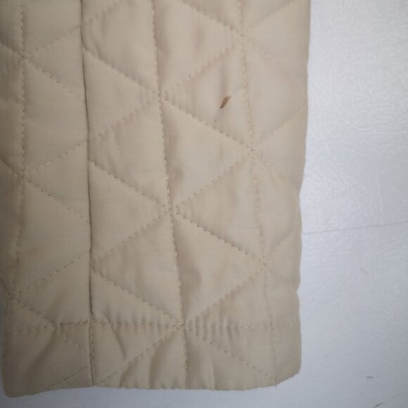 Ann Taylor Loft Ladies Size 10 Beige Lightly Quilted Button Closure Jacket - Picture 9 of 9